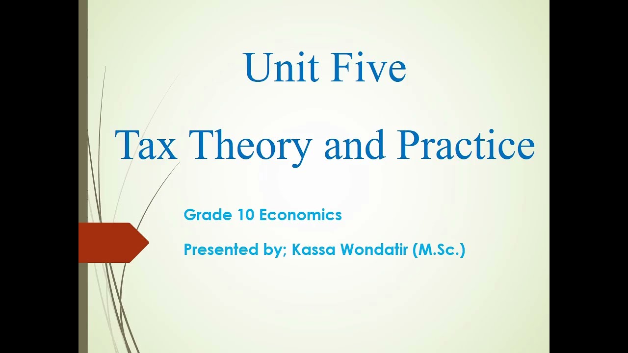 Grade 12 Economics Unit 5 - Lesson 1