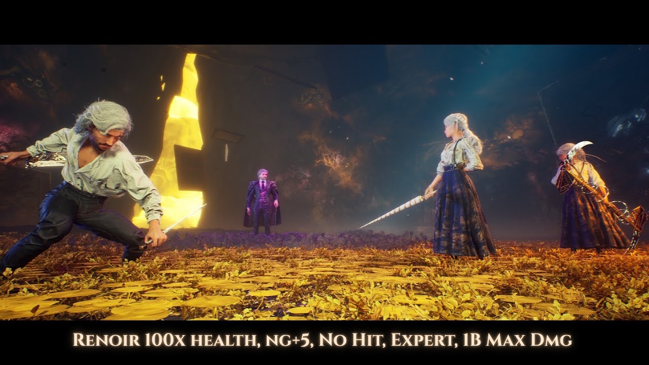 Ренуар NG+5, 100-кратное восстановление здоровья, Эксперт | Без попаданий, 1B максимальный урон |...