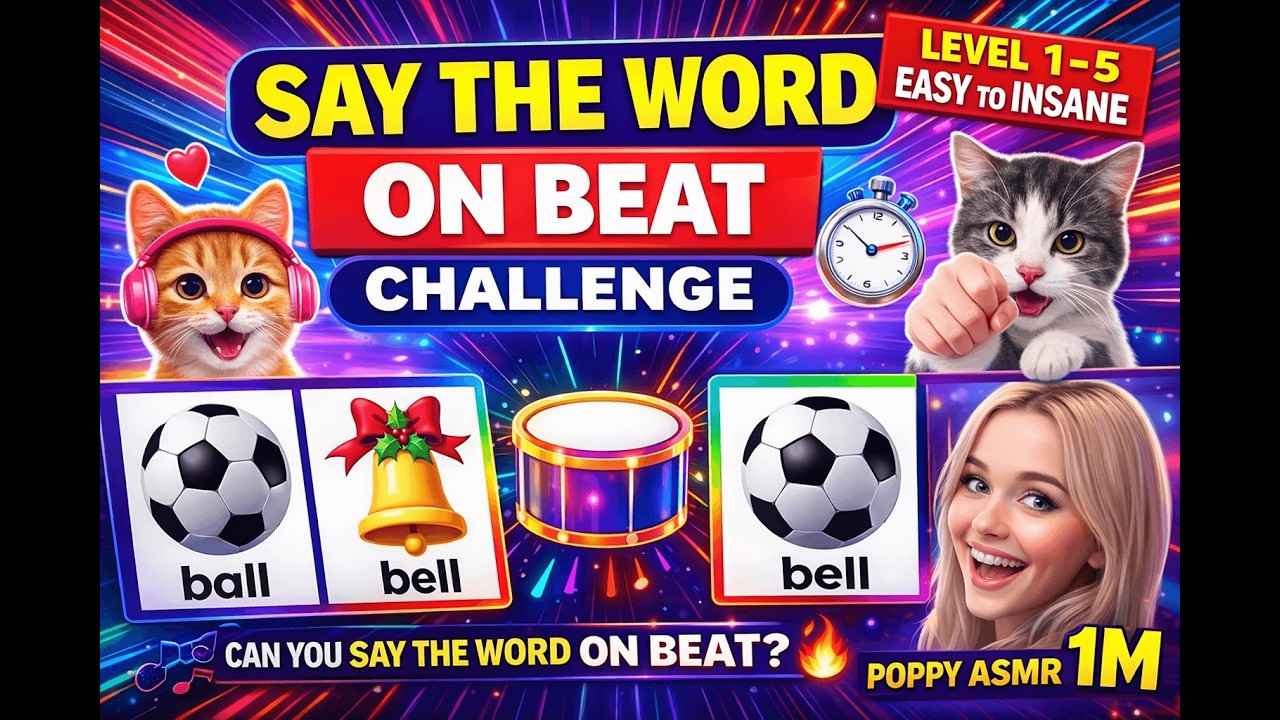 Say The Word On Beat Challenge | Level 1 - 5 | Level Easy to Insane
