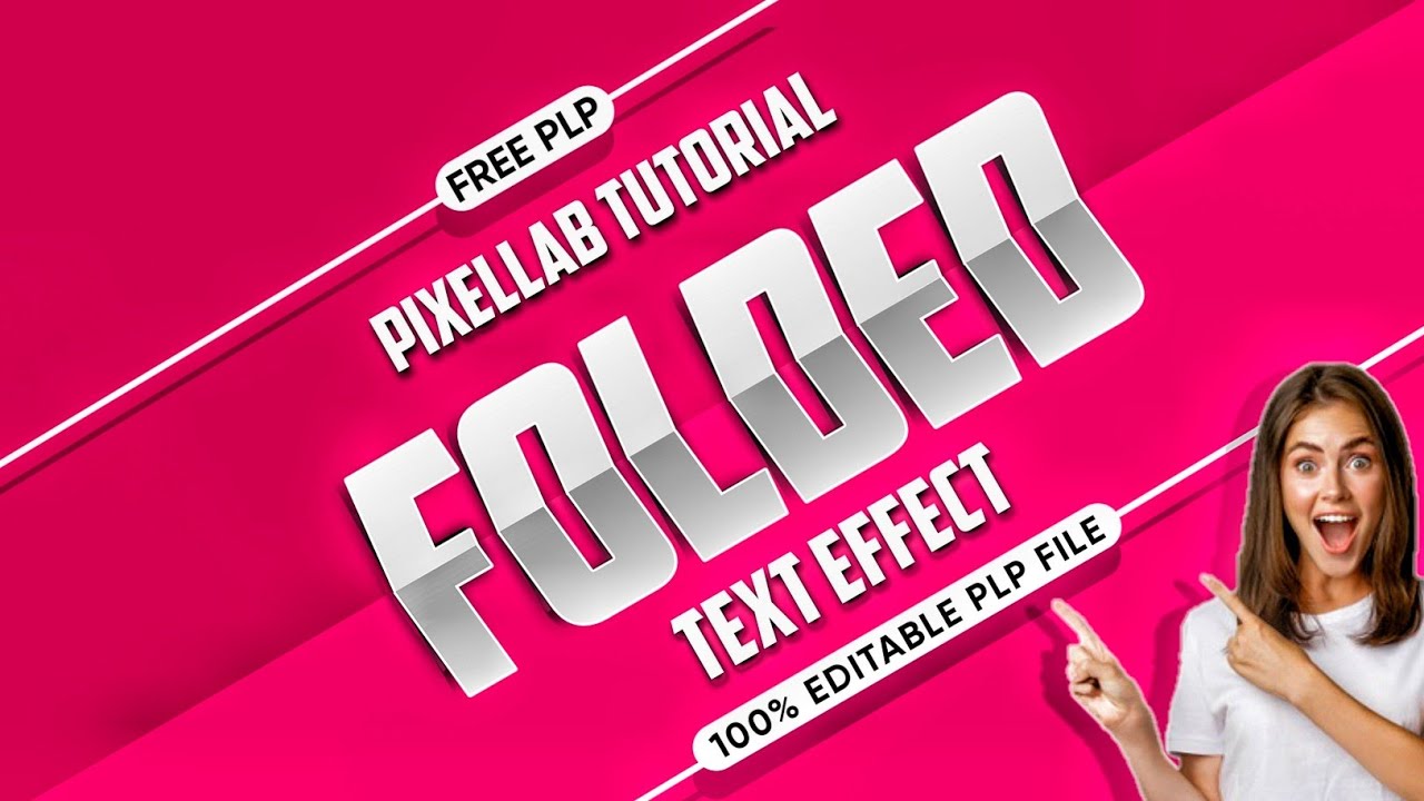 100% Editable! Folded Paper Text Effect in Pixellab | ( WITH PLP FILE )