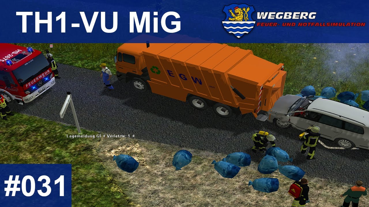 EM4 WEGBERG V8 BETA 🚒  [#031] 📟 [TH1-VU MiG] PKW rast in brenneden Müllwagen [LET'S PLAY]