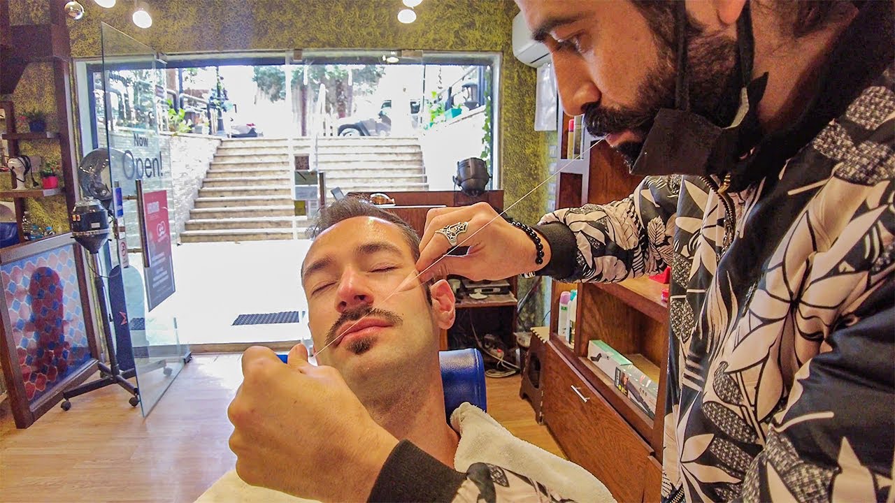 11/10 Shave & Threading by Syrian Barber of Cairo (ASMR) 🇪🇬