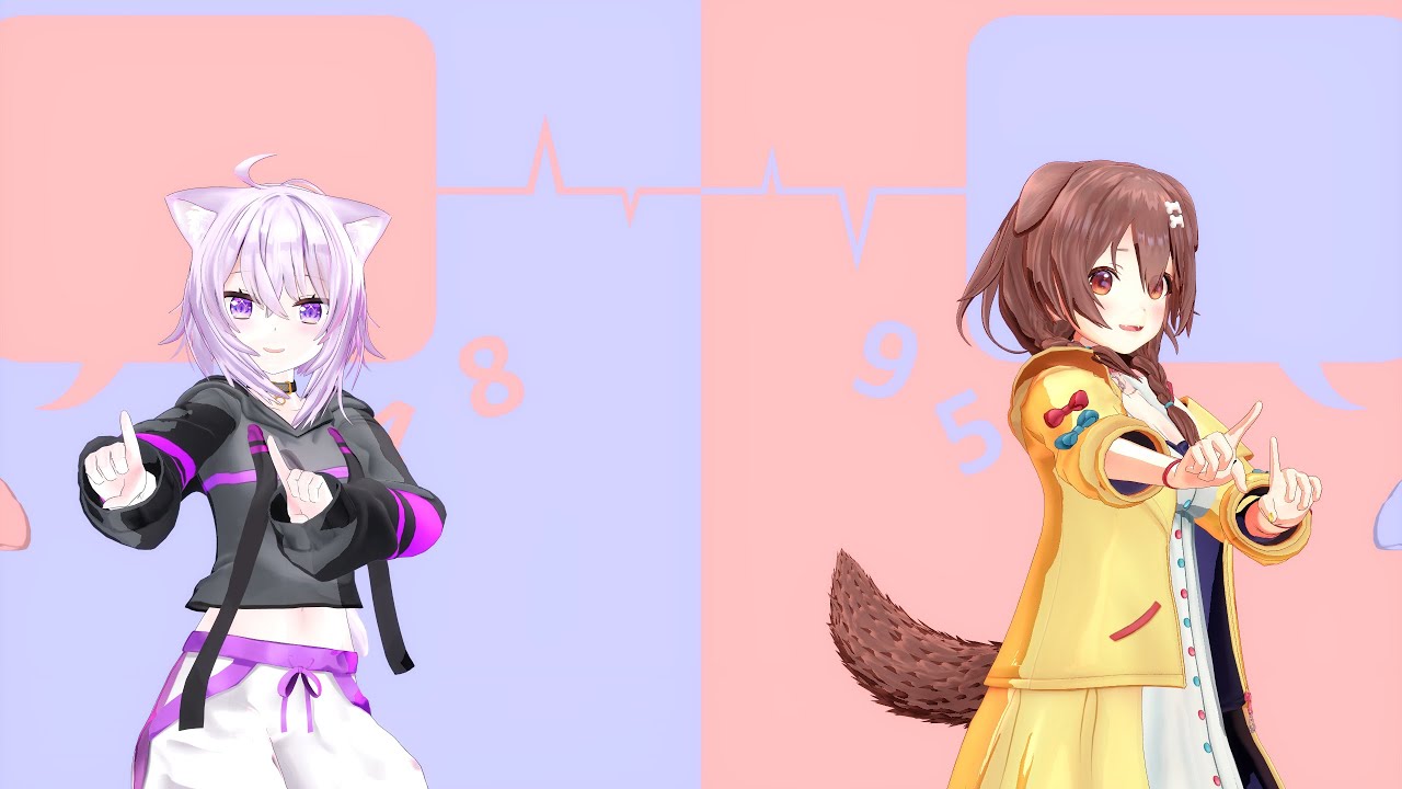 【MMDホロライブ】Okayu & Korone — Koi Dance