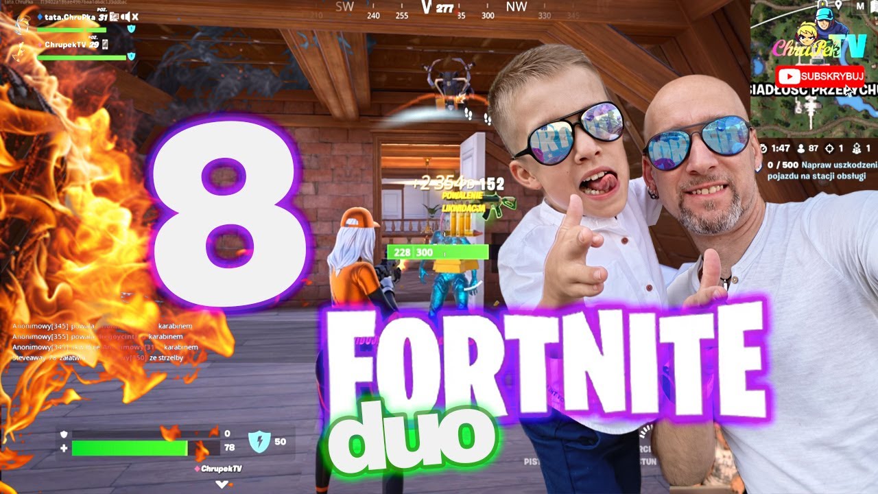 Chrupek i Tata Chrupka Grają w Fortnite - Mn&oacute;stwo Śmiechu i Wariactwa!