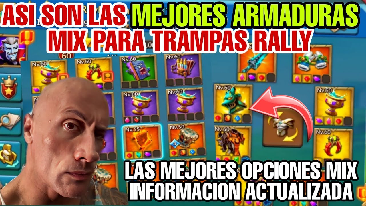 ASI son las MEJORES ARMADURAS MIX para TRAMPAS RALLYS - las MEJORES  opciones MIX - Lords mobile