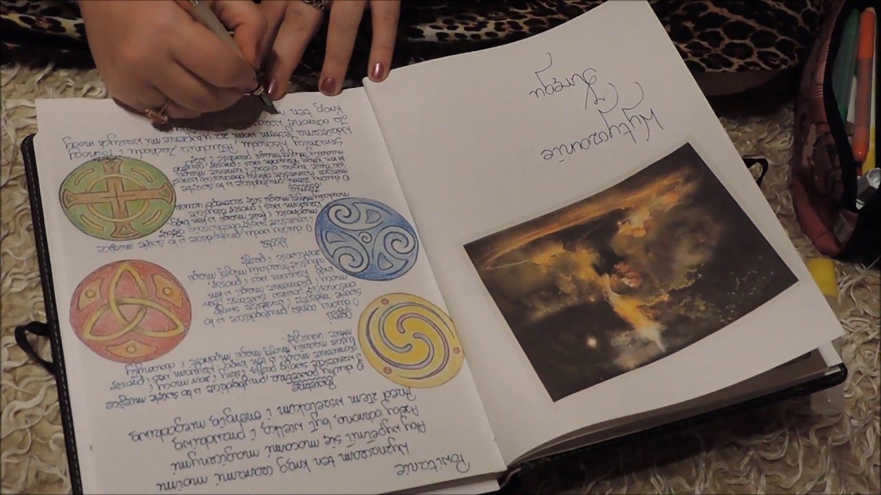 #BOS #ksiegacieni #bookofshadows   DIY Book of shadows wyznaczanie kręgu kolejna strona