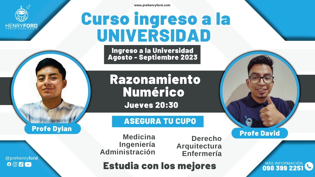✅Curso ingreso a la Universidades 2023 | Razonamiento Numérico #Clase 11