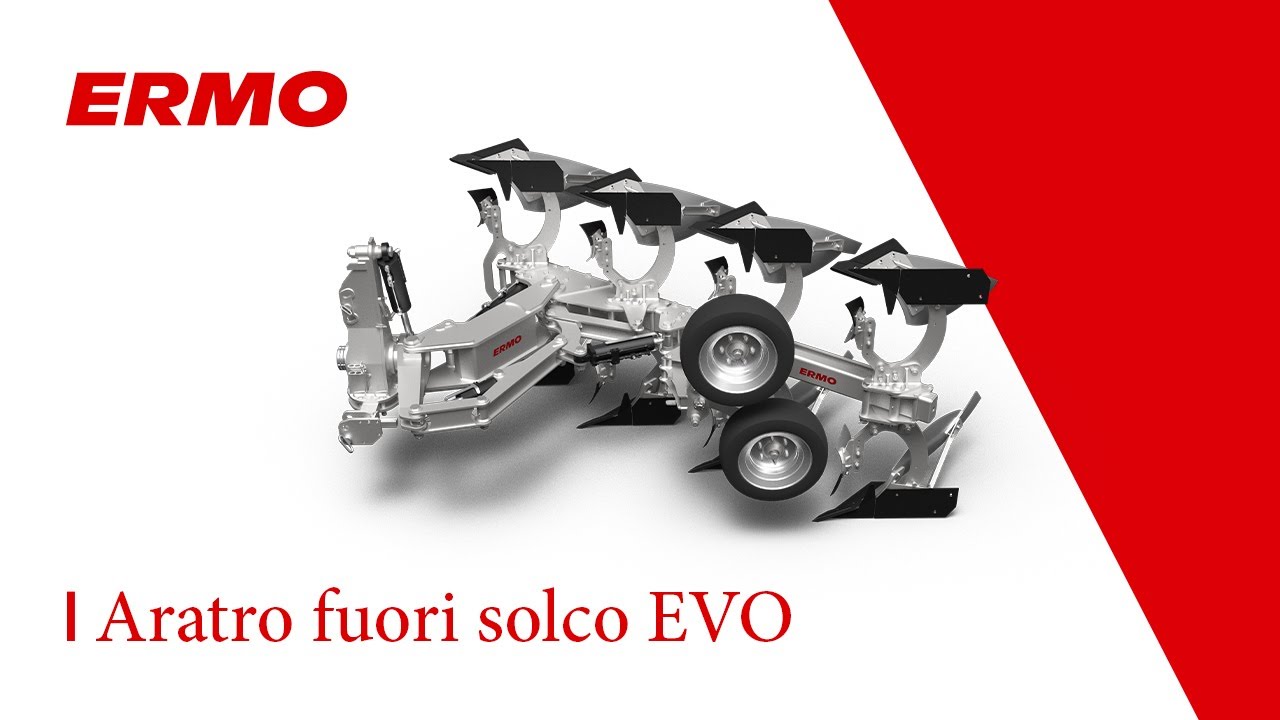 Aratro fuori solco EVO al lavoro con un John Deere 6250 | ERMO Aratri
