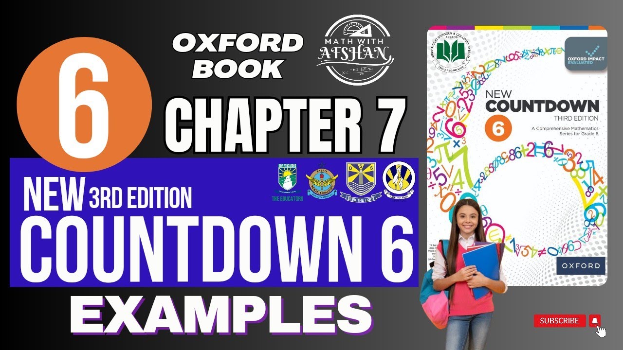 Class 6 Math Chapter 7 Examples | oxford new countdown book 6 third edition | Math with Afshan