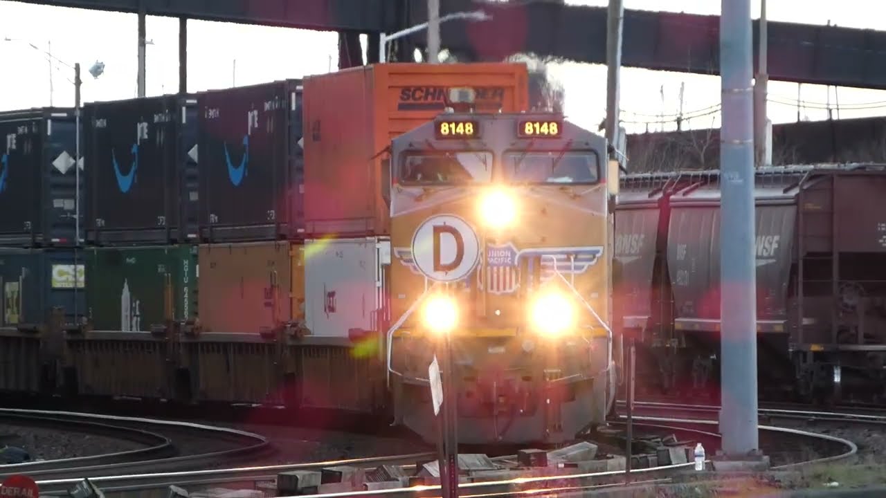 (Northbound) Union Pacific Priority Z-Intermodal Train passes through 21ST Street.