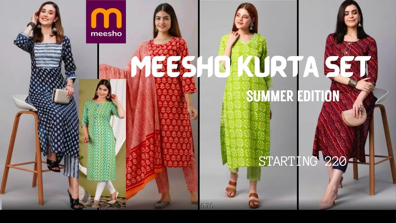 Meesho Affordable Kurti/ Kurta Set Summer Edition