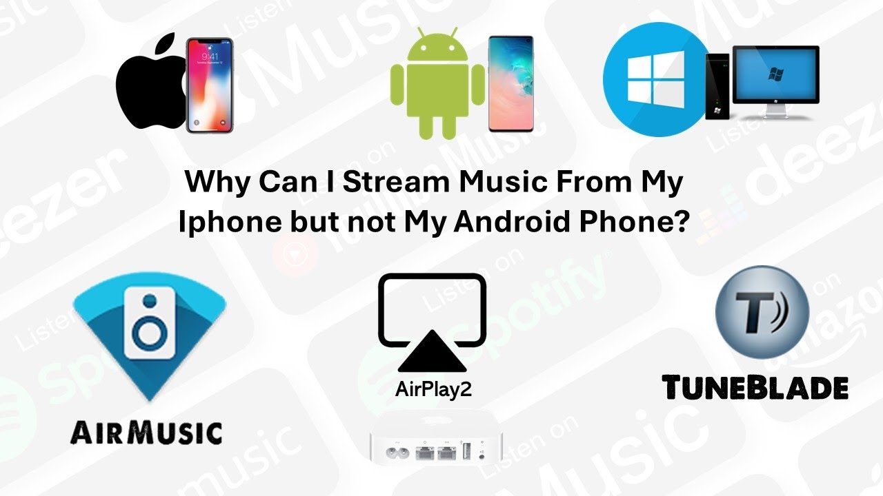 Stream Music from any Android Phone to any device using airplay2 to speakers using AirMusic