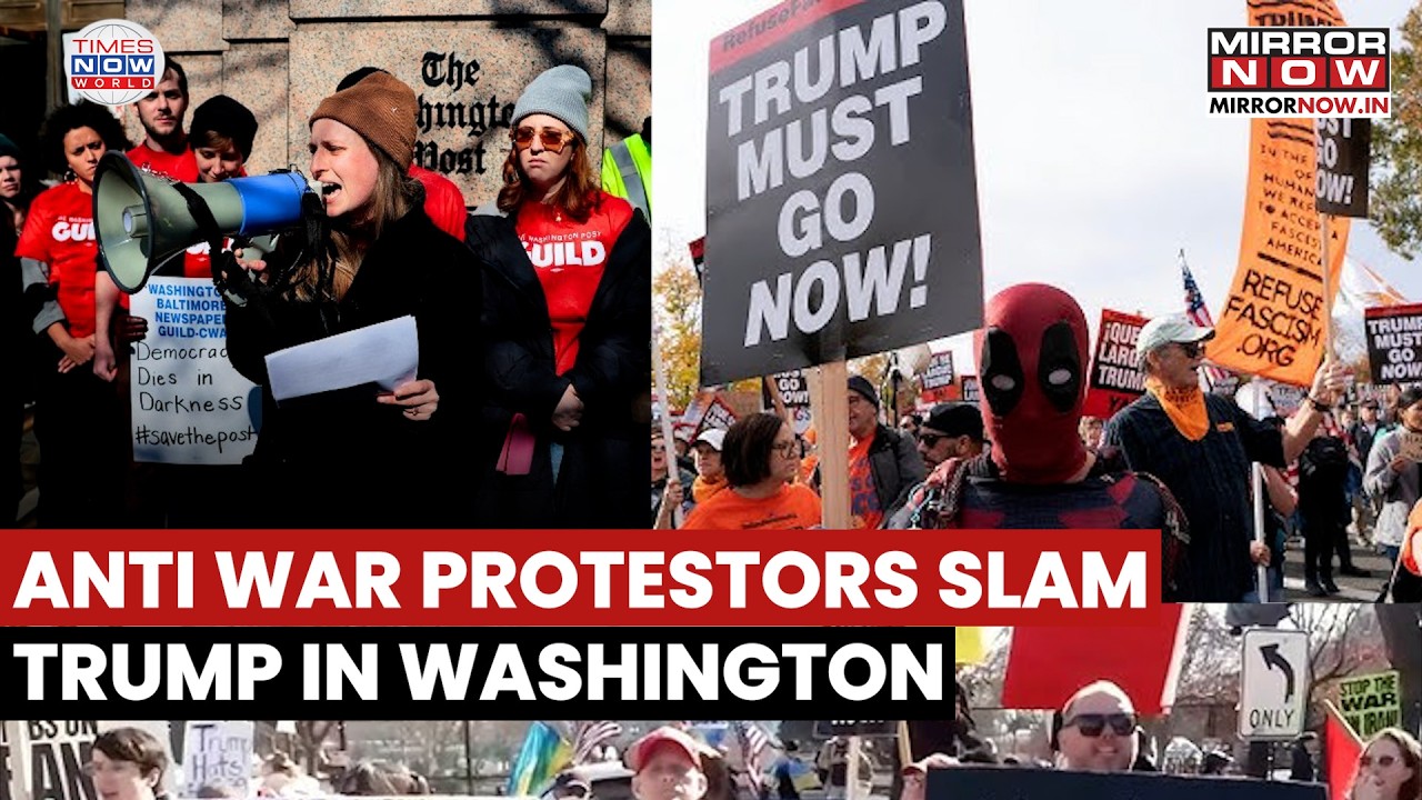 Anti-War Demonstrators Hits Out At US President Donald Trump, Calls Strikes On Iran 'Aggression'