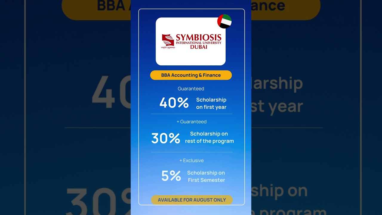 Best scholarship in Dubai for Finance and Accounting