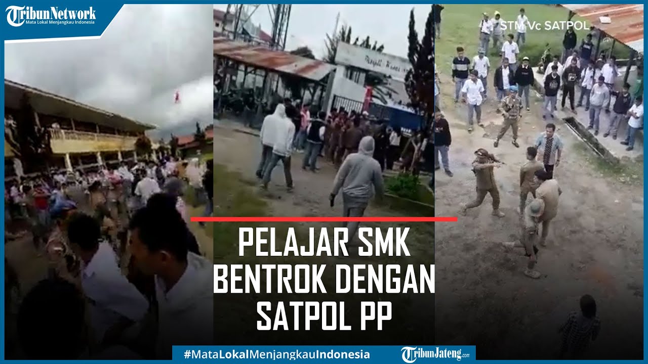 Viral Pelajar SMK Bentrok dengan Satpol PP Gegara Melemparkan Batu