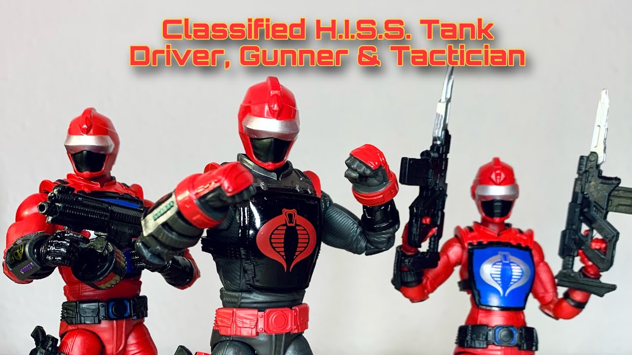 G.I.Joe Classified HasLab Cobra H.I.S.S. Tank Driver, Gunner & Tactician Detailed Figure Review