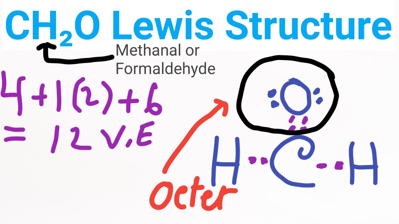 CH2O Lewis Structure|| Lewis Dot Structure for CH2O ||Methanal or Formaldehyde Lewis Structure