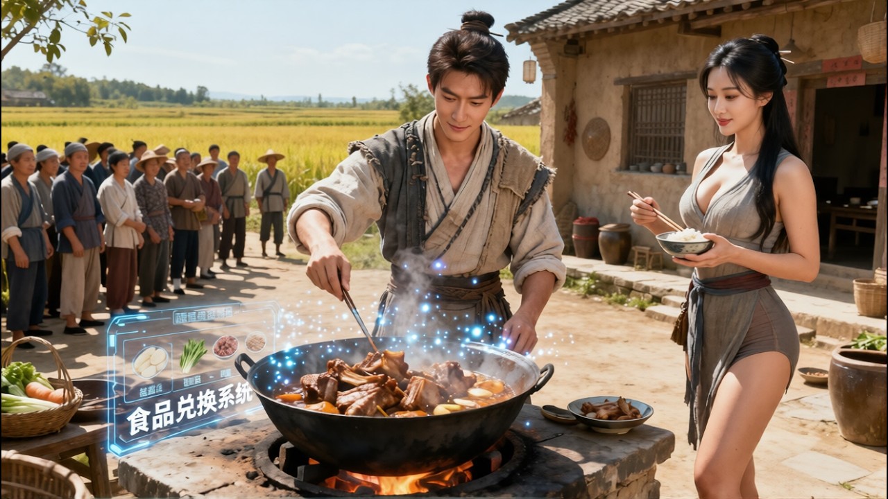 我堂堂影帝穿到饑荒年，竟成二百斤胖夫還被寡婦騙光糧食害死，還好覺醒食物系統，這下荒年我不僅要活，還得讓她償命！#穿越 #系统 #短劇推薦 #热门短剧 #男頻 #drama