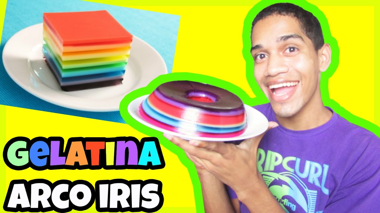GELATINA ARCO IRIS! Desafio Culinario!