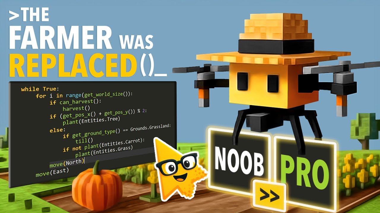 El juego donde programas en Python para controlar un dron 💻 | The Farmer Was Replaced Ep. 1