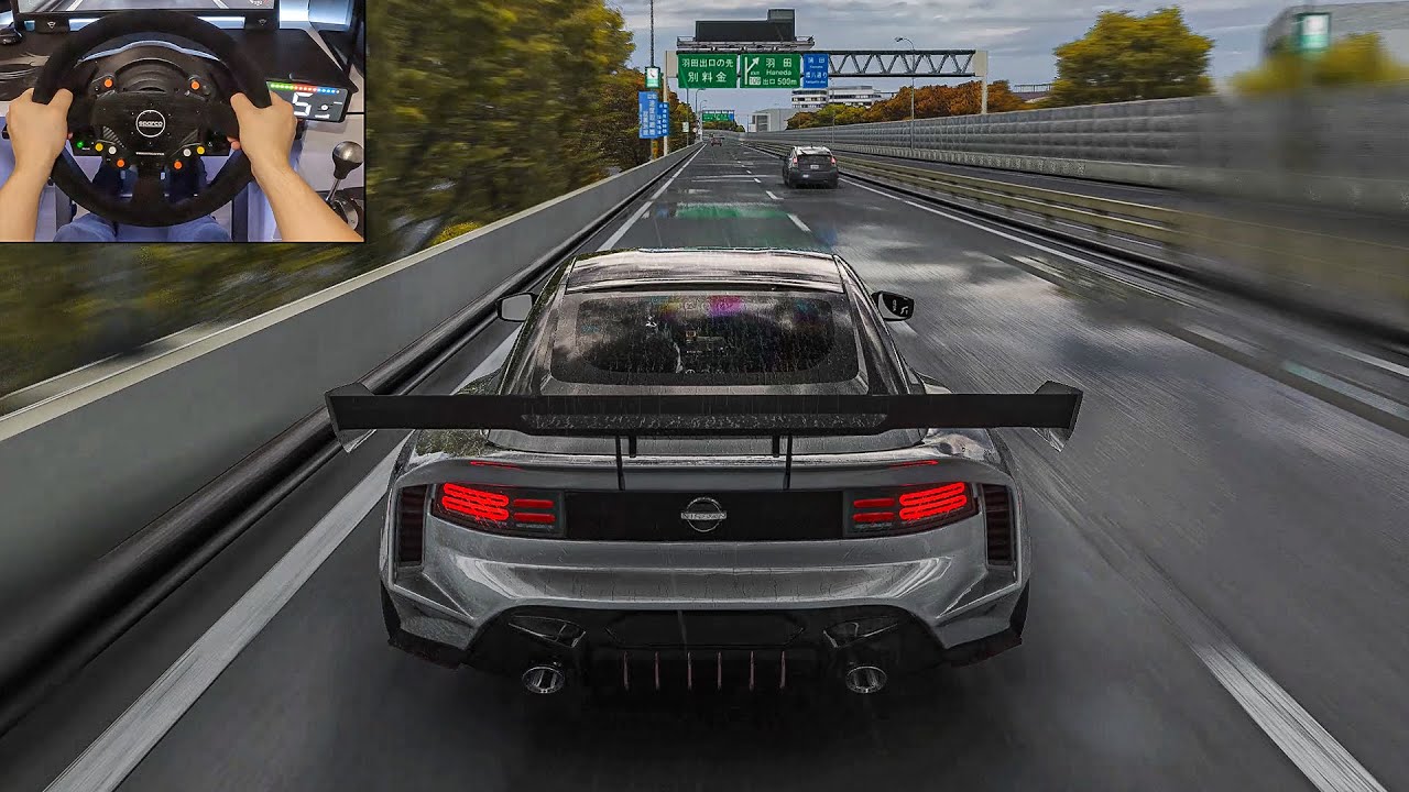 Widebody Nissan 400Z on Tokyo Highway - Assetto Corsa | Thrustmaster T300 RS