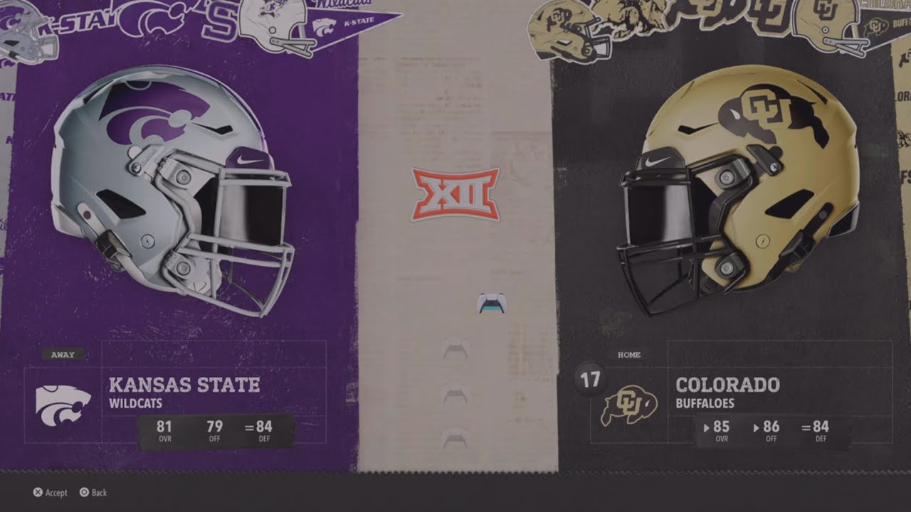 Kansas State vs #17 Colorado WK12 2030 AI vs AI