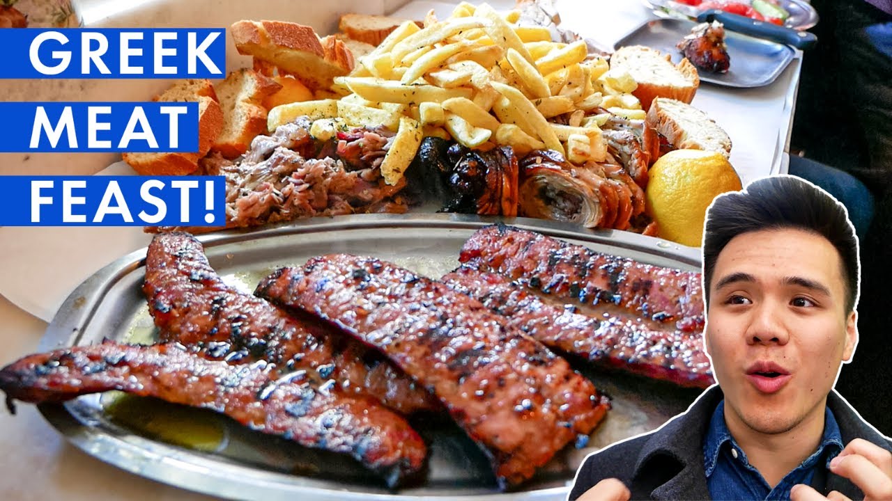 ГРАНДИОЗНЫЙ ГРЕЧЕСКИЙ МЯСНОЙ ПИР в Афинах! | Греческий гастрономический тур: гирос, морепродукты ...