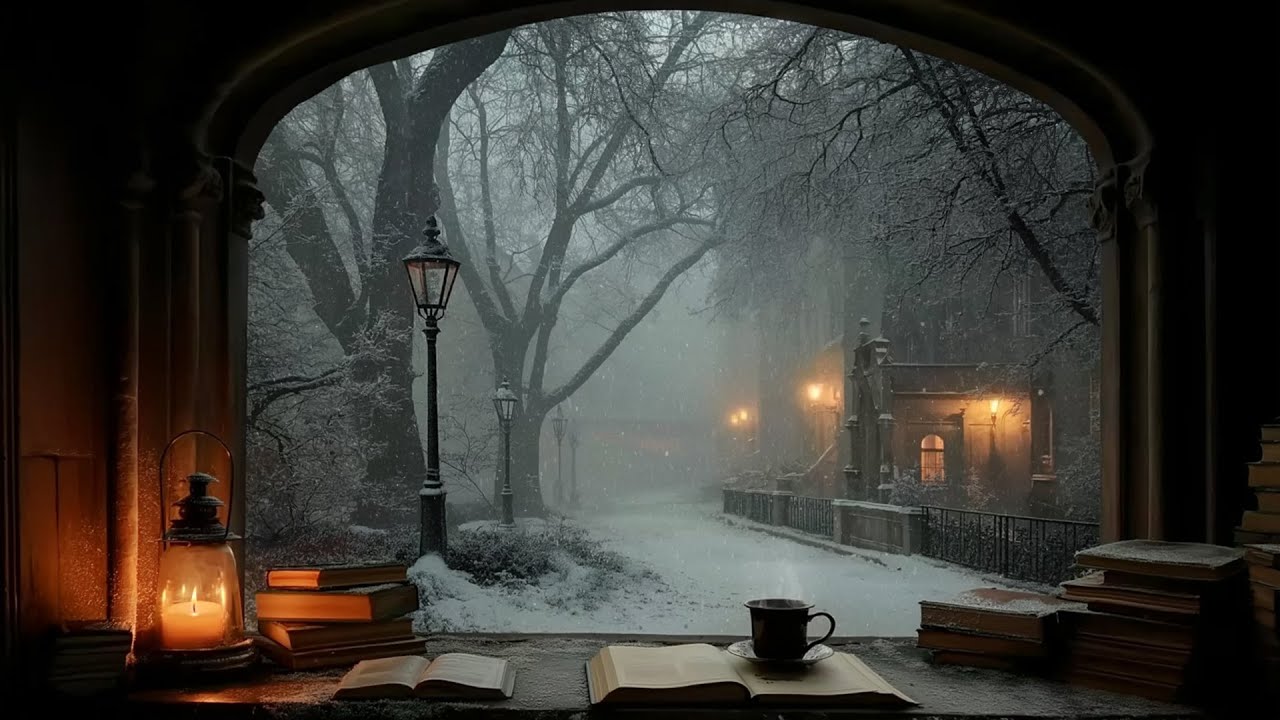 🕯 “The Arches of Silent Winter — A Candlelit Path Through Snow & Thought” | Dark Academia Ambience