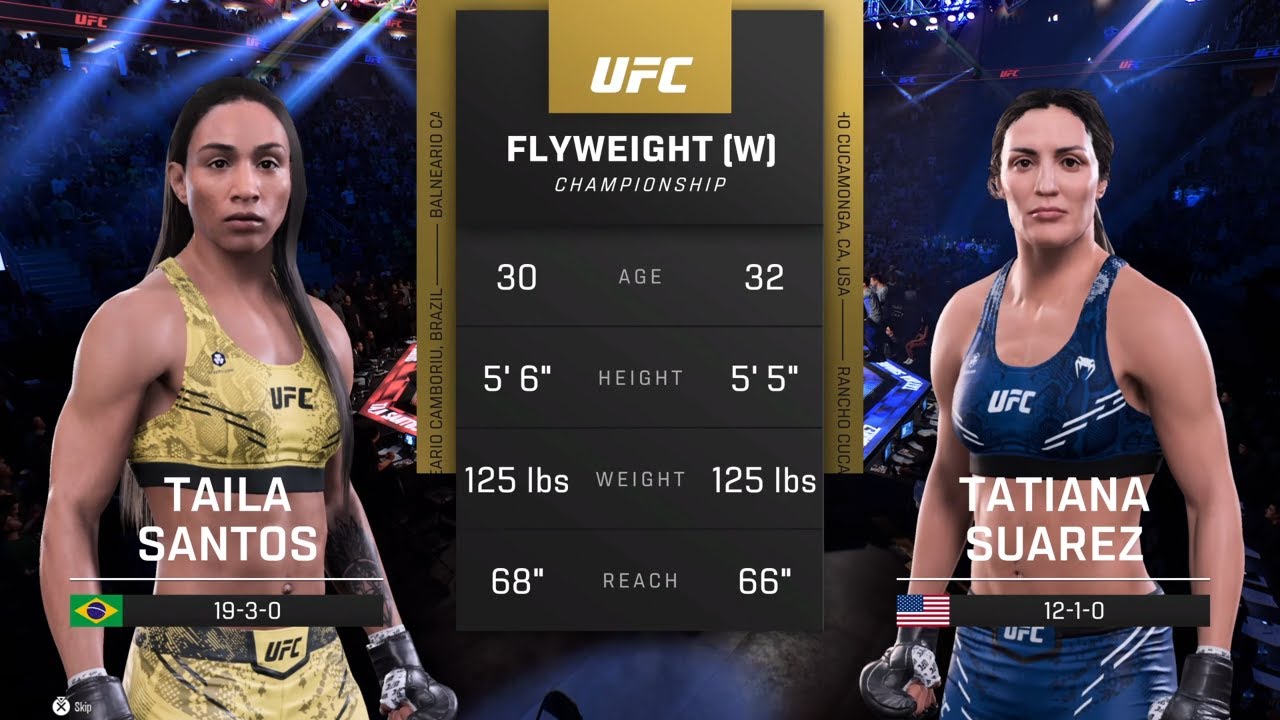 EA Sports UFC 5 Gameplay Taila Santos vs Tatiana Suarez