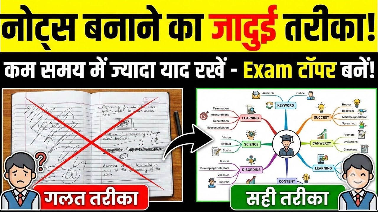 Toppers का Secret: Smart Notes बनाने का सही तरीका! 📝✨ | How to Make Notes for Exams