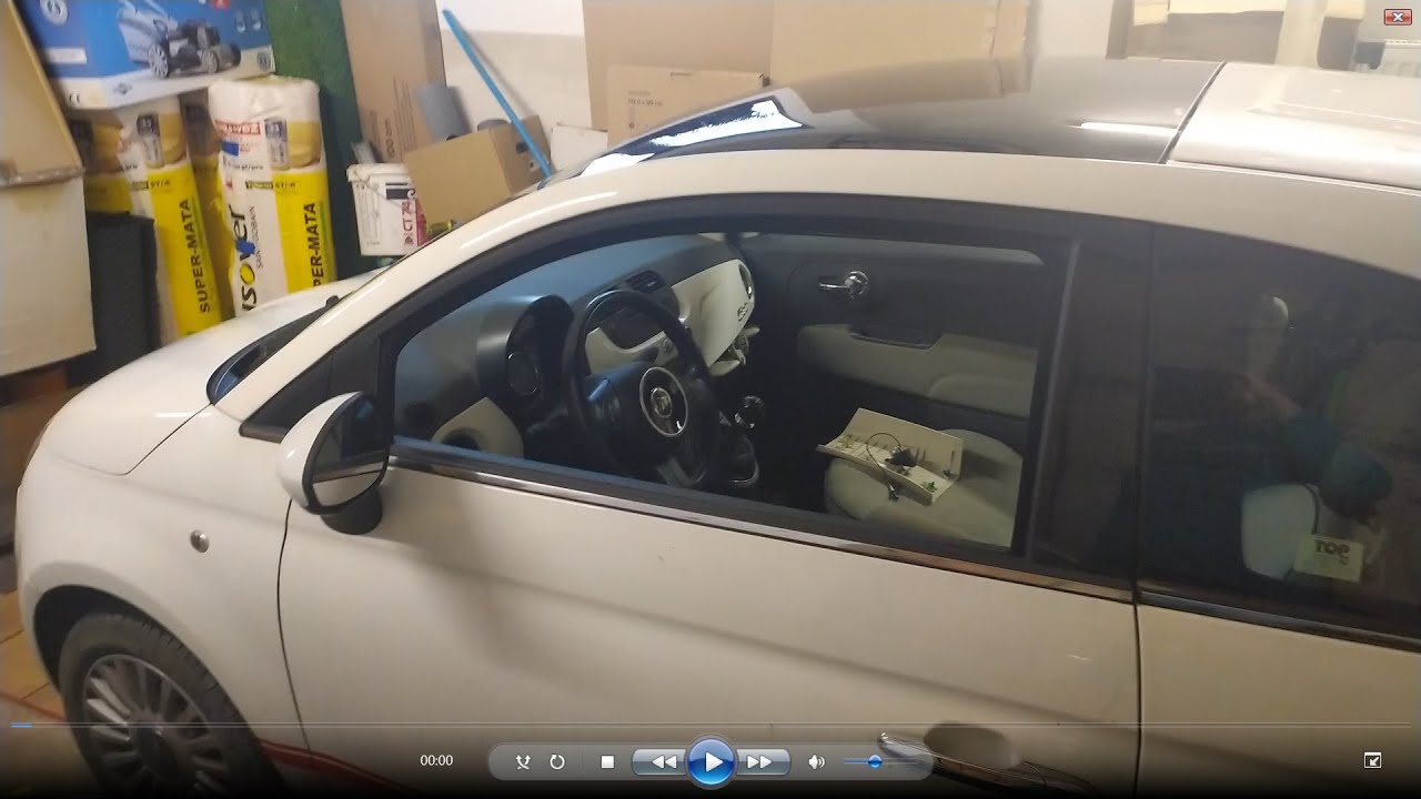 Fiat 500 naprawa rolety dachu panoramicznego/wymiana anteny dachowej