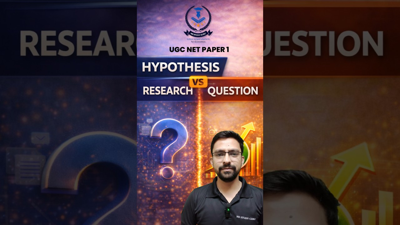 Research Hypothesis Vs Research Question | Ugc Net Paper 1 Preparation 2026 | MS Study Guru #shorts