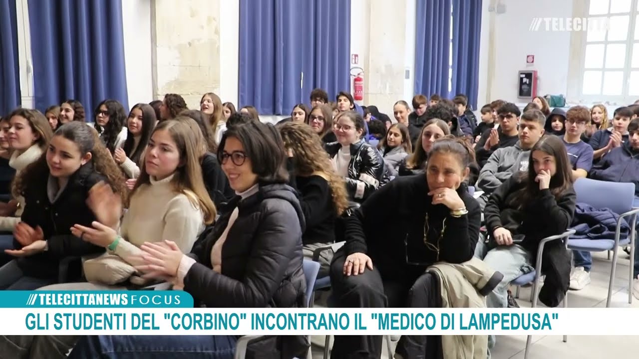 📒TELECITTA' FOCUS 👉  Gli studenti del Corbino incontrano il medico di Lampedusa
