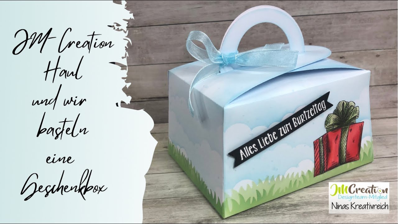 JM-Creation Haul und wir basteln eine Geschenkverpackung aus der Wellnessbox-Stanzschablone 😍❤️