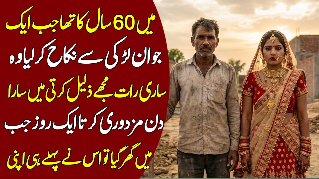 Aik Budha Mazdoor aur Uski Jawan Biwi - Urdu Kahaniyan Sabaq Amoz Waqia - Very Emotional Story
