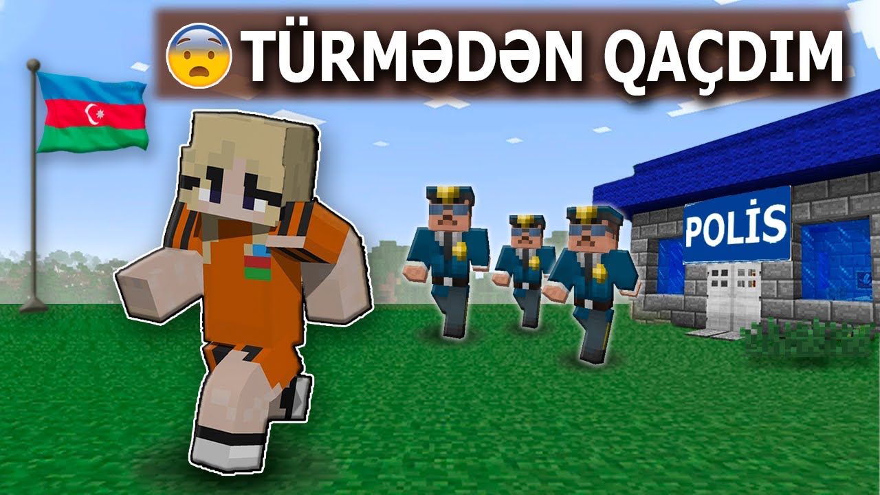 😰MİNECRAFT, Amma 🔑POLİSLƏRDƏN QAÇDIM !