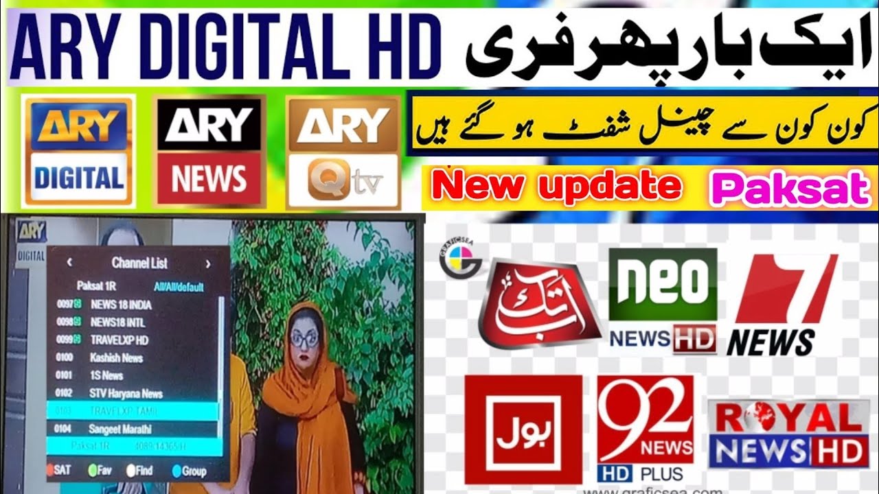 ARY digital Free ON Paksat MM1Paksat 38e Good News Tobay Update