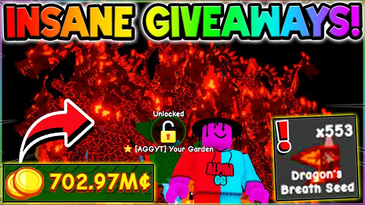 (🔴LIVE) $1 BILLION & DRAGON BREATH GIVEAWAY in Grow a Garden 2!! (Roblox)