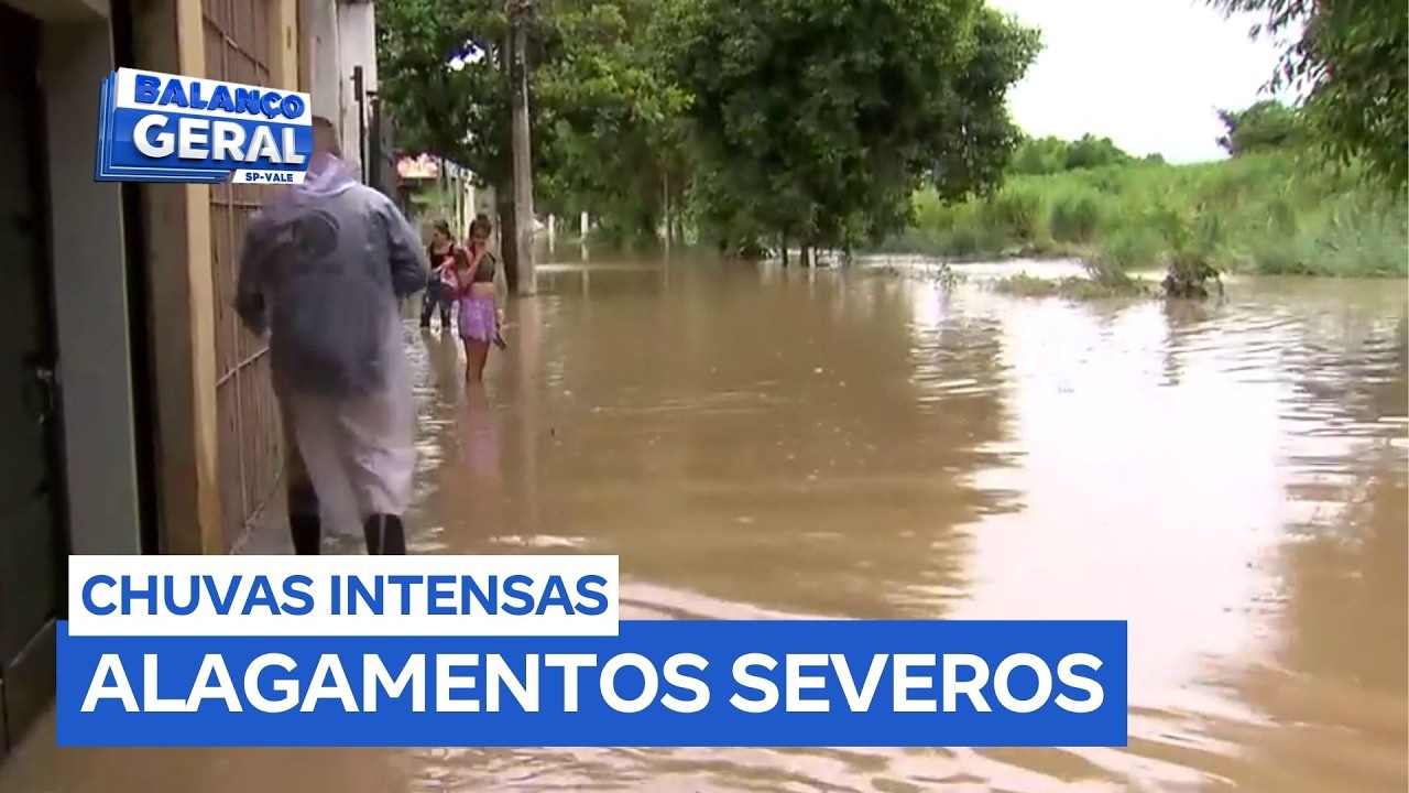 Taubaté (SP): mais de 100 casas estão alagadas e dezenas de pessoas estão desabrigadas após chuvas