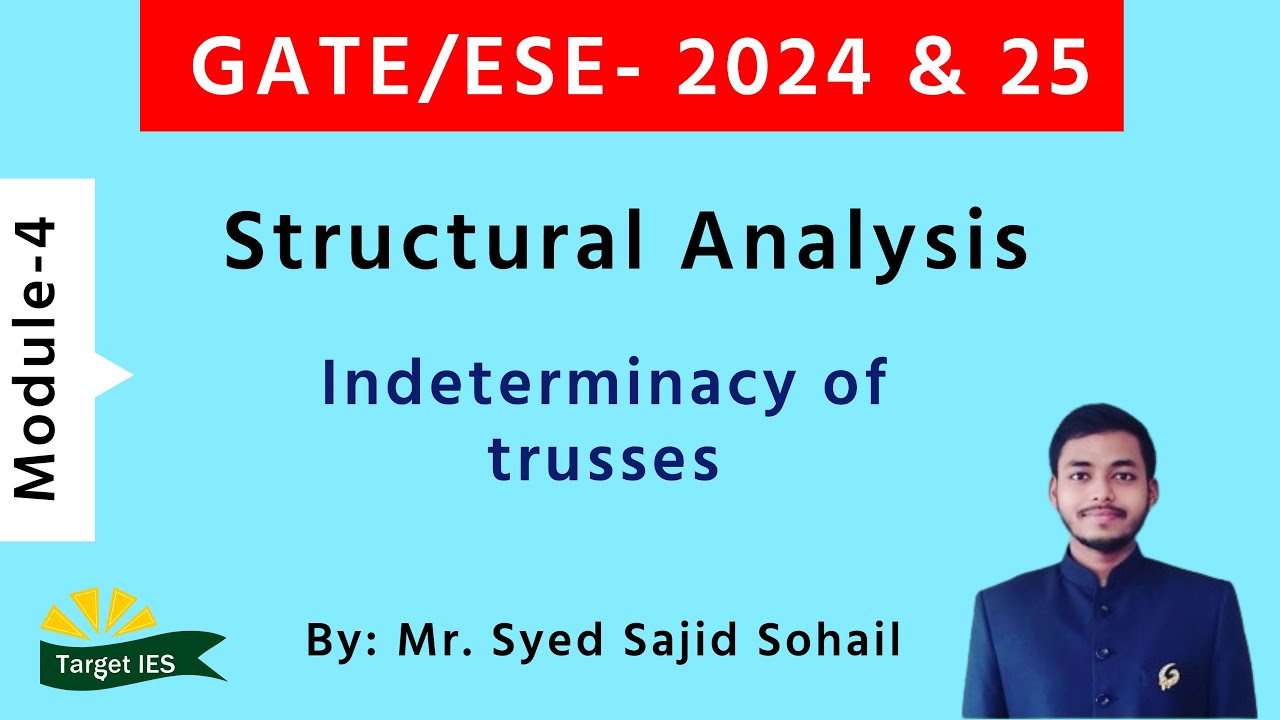 Structural Analysis Module-4 | Indeterminacy of trusses | Target IES