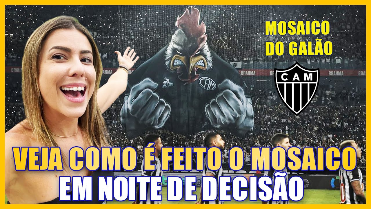 VEJA COMO É FEITO O MOSAICO DO GALO EM JOGO DECISIVO  NA ARENA MRV
