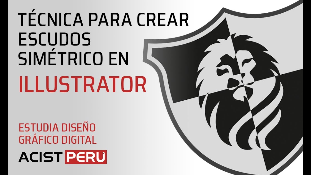 Técnica para crear o dibujar escudos simétricos con la herramienta pluma en illustrator