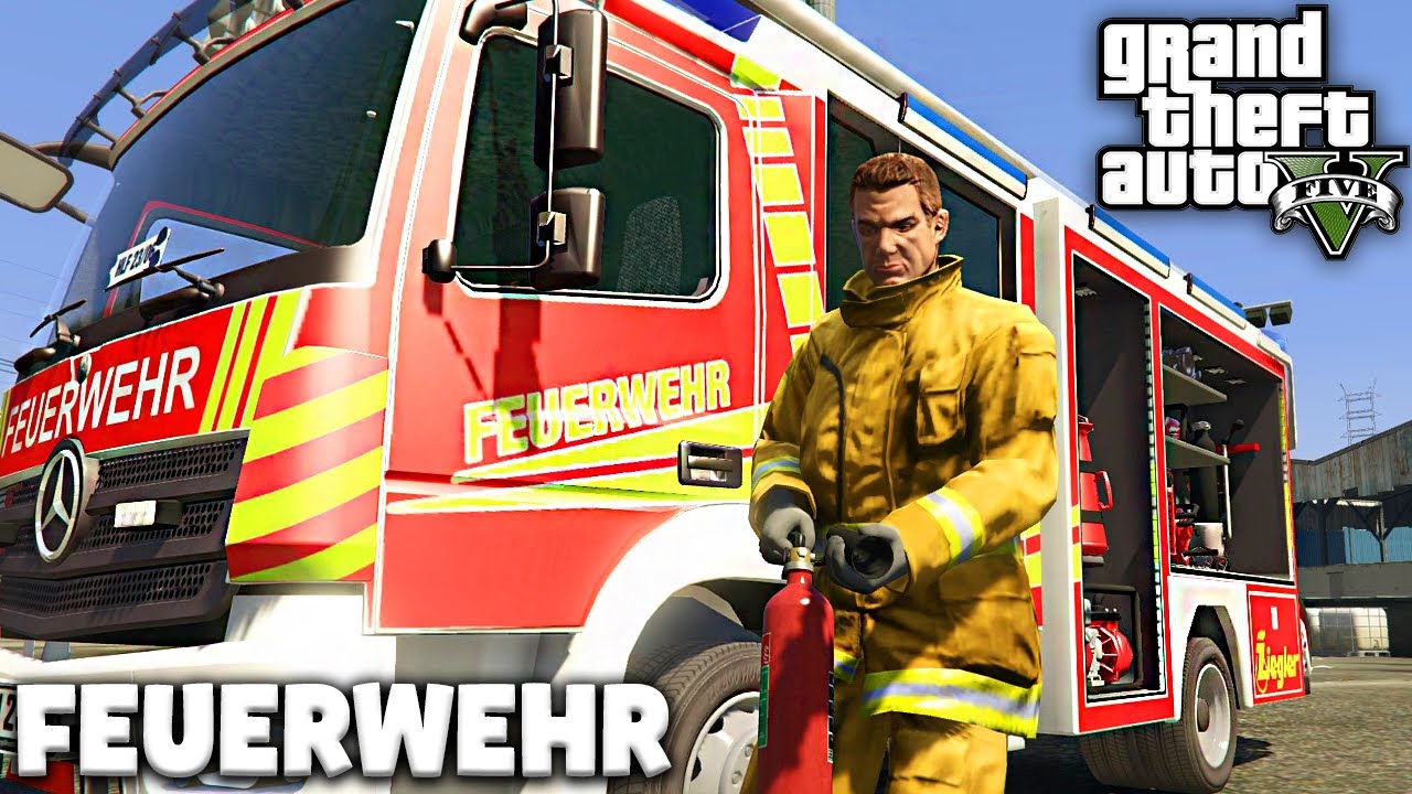GTA 5 FEUERWEHR MOD - EINKAUFSLADEN in FLAMMEN! - Deutsch - Grand Theft Auto V Rescue Mod #2