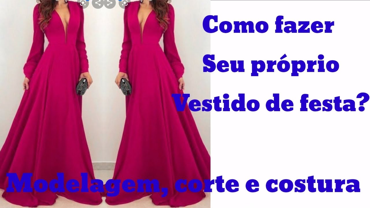 DIY Como fazer Vestido de Festa Madrinha Tule Ilusion_Costura fácil Passo a Passo Gisleide Novelo