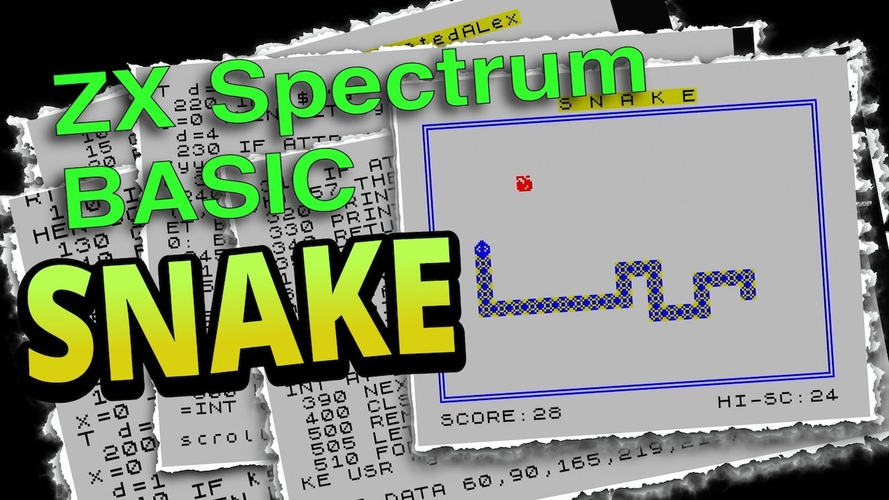 ZX Spectrum BASIC - SNAKE game - Type in #zxspectrum