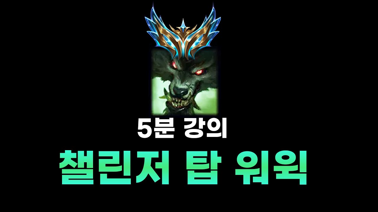 챌린저 워윅 장인이 알려주는 운영법
