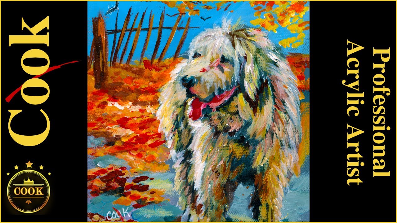 How to Paint a Working Sheep Dog with Acrylic with Ginger Cook