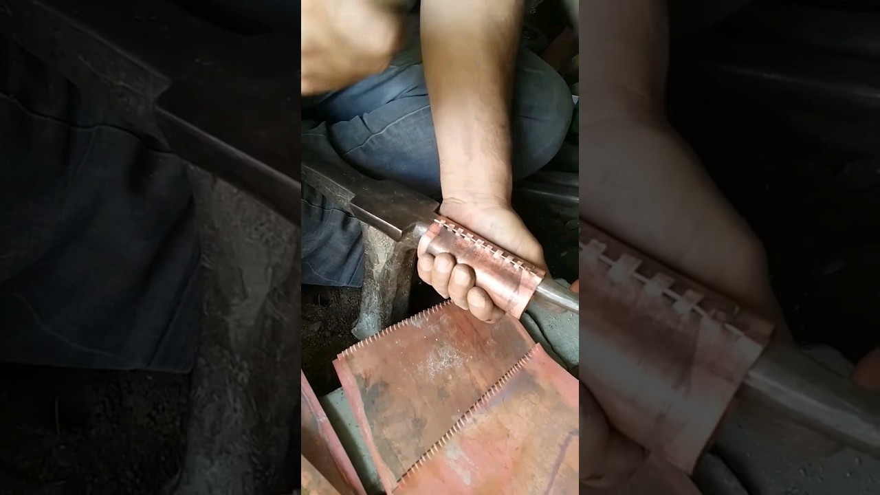 Connecting the two edges of the copper sheet together 
