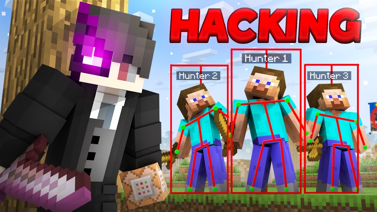 Secretly Using HACKS In This Minecraft Manhunt...