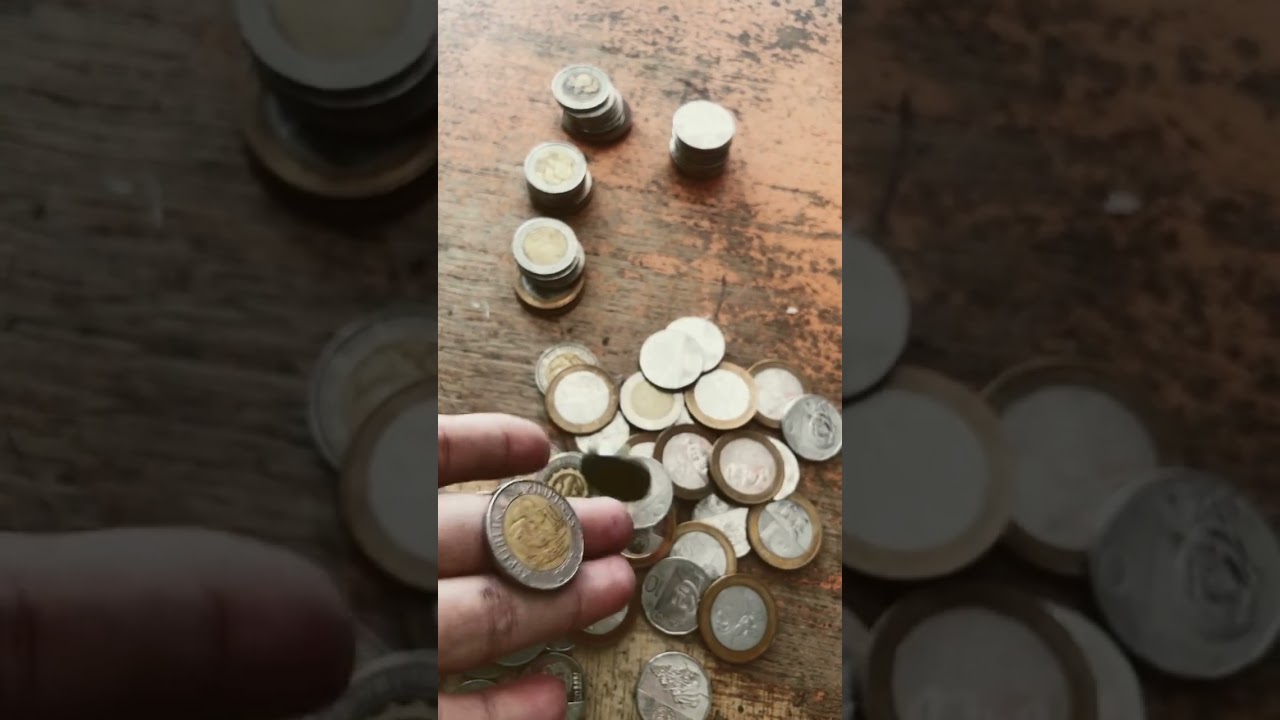 10 pesos and 20 pesos coins